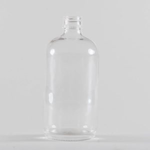 8 oz Clear Glass Boston Round Bottle with 24-400 Neck Finish
